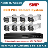 XMeye ชุดกล้องระบบ Cctv 5MP POE กลางแจ้งสมาร์ทแพคเกจกล้องวงจรปิดการมองเห็นได้ในเวลากลางคืนสีเต็มรูปแ