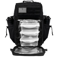 45L Meal Prep Management กระเป๋าเป้สะพายหลัง GYM ยุทธวิธีกันน้ําฉนวนอาหารกลางวัน Cooler BAG เดินป่าต