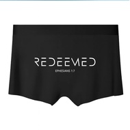 Redeemed Men's Boxer Briefs With Ephesians 17 Bible Verse Christian Underwear For Men Faith Inspired