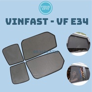 High quality Vinfast VF E34 car magnetic sunshades, set of 4 curtains with built-in strong magnets