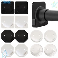 PANSIE 2pcs Curtain Rod Mount Retainer Universal No Drilling Stick Screw Fixation Bathroom Tension H