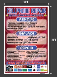 TARPAULIN PRINT FOR CELLPHONE REPAIR RED