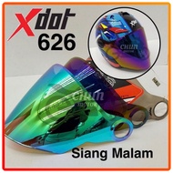 Original Xdot 626/626A Visor Helmet (Reborn Blue-Siang Malam)