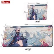 Kamisato Ayaka Mouse Pad Genshin Impact Kawaii Gaming Accessories Computer Keyboard Gamer Desk Mat Alfombrilla Xxl LOL Mousepad