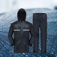 เสื้อกันฝนสะท้อนแสงผ้า Oxford Breathableกางเกงกันฝนกันน้ำ