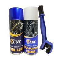 Combo dưỡng sên rửa sên Zeus Chain Lube - Tặng bàn chải 3D
