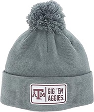 ZHATS NCAA Officially Licensed Pom Beanie Patch Defer Gray