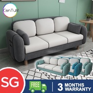 Amatore Fabric Sofa 2 Tone Single Seater Two Seater Three Seater Sofa