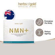 Herbs of Gold NMN+ 30 sachets (EXP 09-2026) - RiaGev 500mg for Youthful Skin & Energy, Vegan