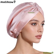 MOLIH Silk Satin Hair Bonnet, Smooth Adjustable Mulberry Silk Wrap, Premium Satin Fabric Breathable 