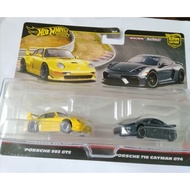 Hotwheels Premium Twin Pack Porsche 993 GT2 & Porsche 718 Cayman GT4