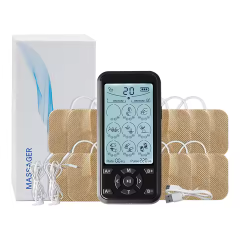 TENS EMS Machine 36 Modes Electronic Muscle Stimulator Physiotherapy Pulse Full Body Massager Health