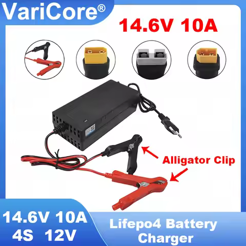 VariCore 12.8V/14.6V 10A Lifepo4 Charger 110-220V 4S 12V High Power Charger For LiFePO4 Battery Pack