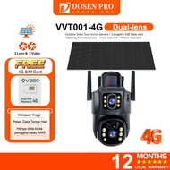 V380 Dual Lens VVT001 Solar Outdoor Waterproof 4G SIM Card Two-Way Voice Panoramic Night Vision V380