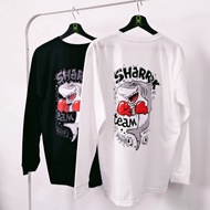 OK Apparel เสื้อแขนยาว ลายฉลาม  Oversize ผ้า Cotton USA