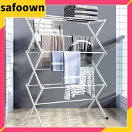 Foldable Clothes hanger Retractable floor drying rack Multi-layer Shoe rack Space Saver