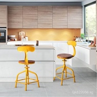 Bar Stool Retro Adjustable Milk Tea Shop Bar Stool Solid Wood Bar Table Chair Restaurant Bar Factory