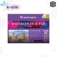 Renaissance (เรนาซองซ์) สมุดวาดเขียนสีน้ำ สมุด กระดาษร้อยปอนด์ 100ปอนด์ ขนาด A4 รุ่น R.305 / A3 R.30
