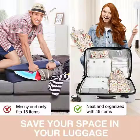 Travel Storage Bags, Packing Cubes Luggage Packing Organizers For Travel Accessories, Suitcase Organ
