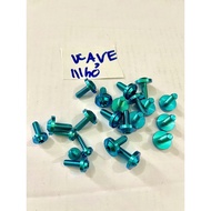 Small wave car titanium screw set 22c
