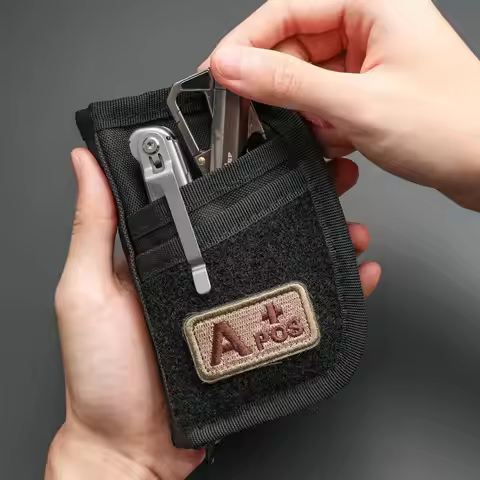 Credit Card Wallet EDC Tool Storage Bag 7 Pockets Nylon Material EDC Pouch Pocket Multifunctional Su