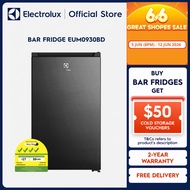 Electrolux EUM0930BD 90L Bar Fridge Black Compact CoolZone LED Light Energy Efficient 2 Years Warran
