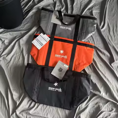 snow peak Camping Storage Tote Foldable Handbag Large Capacity Portable Organizer Bag Picnic Hiking 
