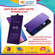 MATTE BLUE GLASS F1s/F5/F7/F9/F11/F11pro/A12/A12e/A3s/A5s/C3/C11/C12/C15/C17/5i/5s/5pro/6/6i/6pro/7/