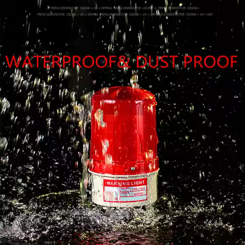 DC 12V 24V 48V LED-1101J Red Yellow Green Blue Warning Light lamp Siren Sound and Rotating Industria