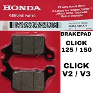 HONDA CLICK 125, 150 CLICK V2, V3 BRAKEPAD KIT PAIR GENUINE PARTS