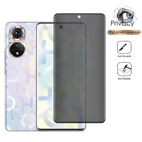 3D Curved Full Cover Privacy Screen Protector For Honor 50 70 60 80 SE 90 100 Pro Plus Anti-spy Glas