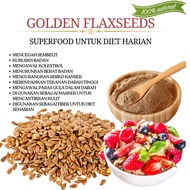 Organic Golden Flaxseed Powder/SERBUK/MASKER FLEXSEED/Tinggi Serat/Diet Kurus