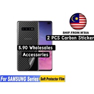 (2PCS) Samsung Galaxy S9/S9 Plus/S10/S10 Plus/S10E 3D Carbon Fiber Sticker Back Protector Film