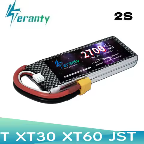 1/2 PCS Teranty 2S 7.4 V 2700mAh Lipo Battery Soft Case Short Pack RC Battery for RC Car RC Helicopt