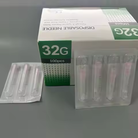 100pcs/box 32G 1.5MM 2.5MM 4MM 6MM 8MM Painless Small Injection Eyelid 32g 4mm Needle Hand Tool