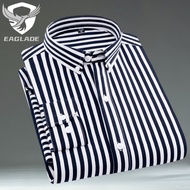 EAGLADE Men's Long Sleeve Golf Formal Casual Shirt for Men Man in Black D04