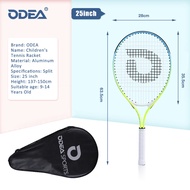 ODEA Tennis Racket for Kids 17/19/21/23/25inch Aluminum Alloy Suitable for Agee 2-14 Years Old with