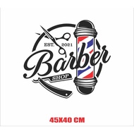 GLASS STICKERS,DING BABERSHOP, BARBERSHOP, BEAUTY SALON WALSTIKER CUTTING WALL STICKER