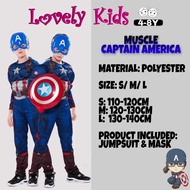 [READY STOCK] 3y-8y Kids Costume Superhero Avengers Muscle Costume Halloween Cosplay Performance Pretend Play Party  (SpiderMan/ BatMan/ Captain America/Thor / Transformer/Ironman/Bumblebee) Kostum Kanak-kanak Budak