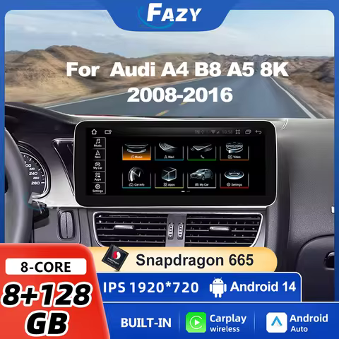 carplay auto Auto Radio Stereo For Audi A4 B8 A5 8K 2008~2016 MMI Android Car Multimedia Player GPS 
