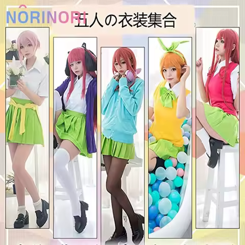 Anime Cosplay Costume Wig Gotoubun no Hanayome Nakano Ichika Nino Yotsuba Itsuki School Anime Unifor