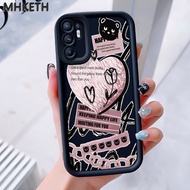 MHKEID Case For OPPO Reno 6 4G Mobile Phone Silicone Protective Internet Celebrity Fashion