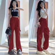 ZD y2k cargo overalls for women girls Plus size Korean style wide leg casual pants