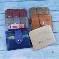 9-fold Card Holder Card Slot+1 Zipper Money Slot (Amber)