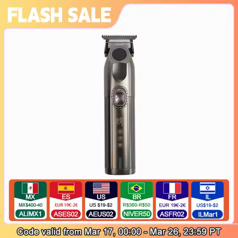 M8F M9 Madeshow Professional Men's Hair Clipper Barber Shop Salon Trimmer with Base Cordless Vintage