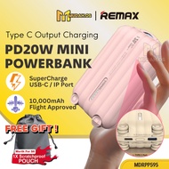 REMAX Mini Flight Pink Powerbank 20W Super Fast Charging 10000mAh Type USB C Output MDRPP595