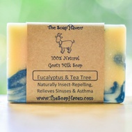 THE SOAP HAVEN Eucalyptus Tea Tree Goat Milk Soap - Great for asthma, sinus relief