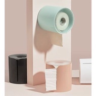 壁掛免打孔 捲紙紙巾盒 壁掛式廁所浴室捲紙架 廁所防水捲紙盒 #0090