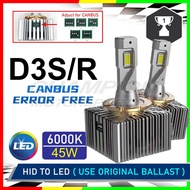 D3S D3R HID to LED High Quality 45W Xenon Canbus Free Headlight Bulb