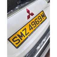 Standard Europlate Matt Black (Carbon) LTA Compliant Singapore First 3D Printed Number Plate